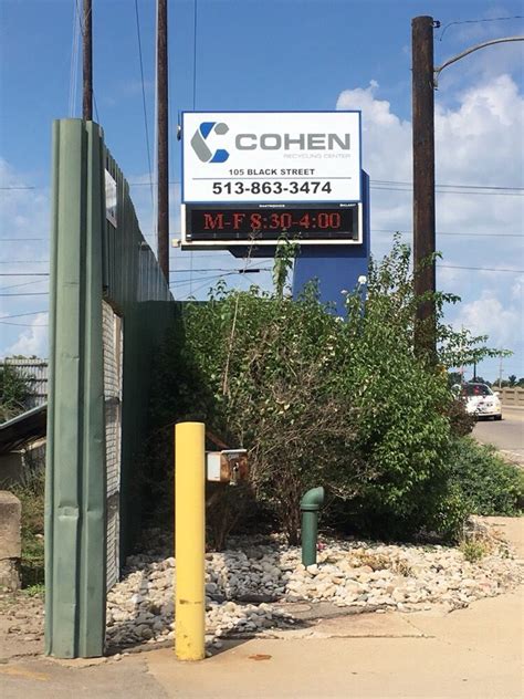 Cohen recycling - DIRECTIONS. CALL. (937) 866-0777. NS. NS. Cohen West Carrollton - Miamisburg - Recycling Center in Miamisburg , 5101 Farmersville W Carrollton Rd, Miamisburg , Ohio, United States. Accepts and recycle scrap materials.